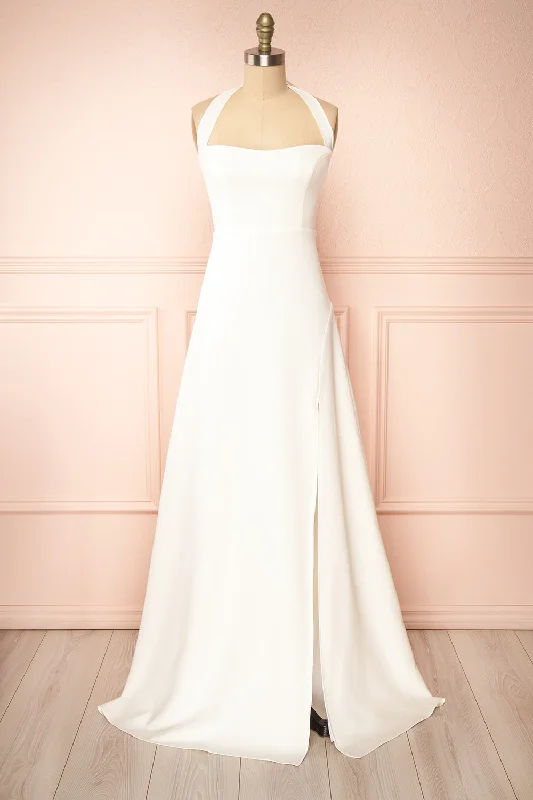 Denisia Ivory | Bridal Maxi Dress w/ Train