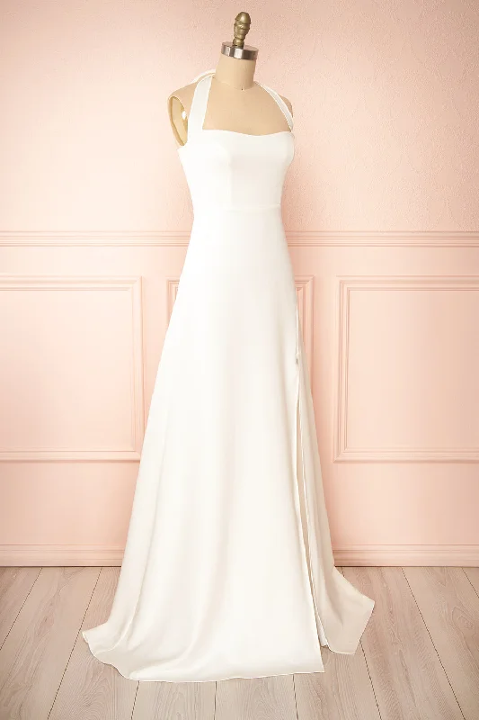 Denisia Ivory | Bridal Maxi Dress w/ Train