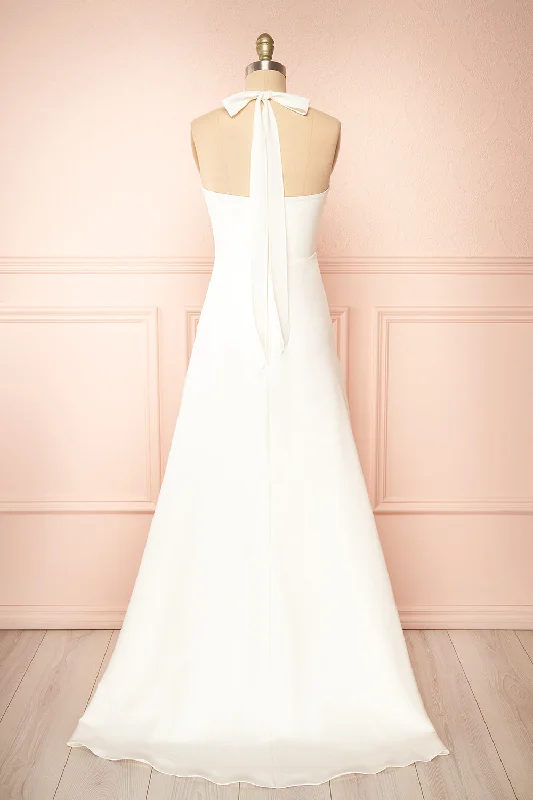 Denisia Ivory | Bridal Maxi Dress w/ Train