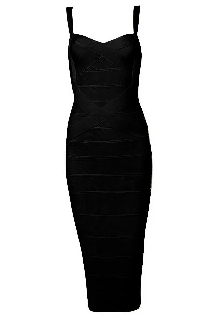 Heidi Bandage Midi Dress - Classic Black