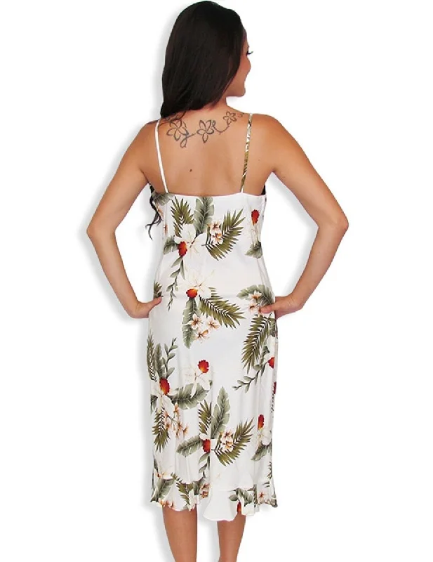 White Slip Hawaiian Dress Hanapepe