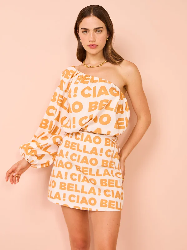 Ambra Maddalena Ophelia One Shoulder Top in Ciao Bella