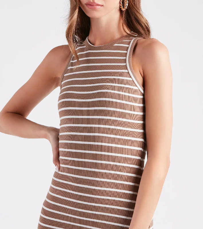 Casual Perfection Striped Tank Mini Dress