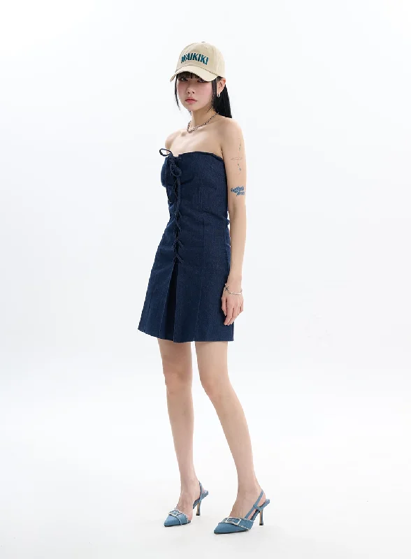 Denim Tube Dress IF413