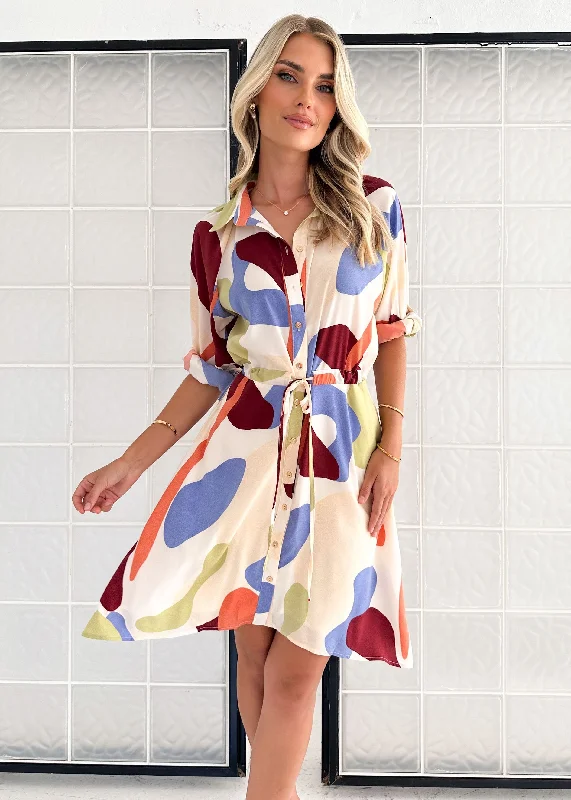 Emmorlo Dress - Acai Abstract