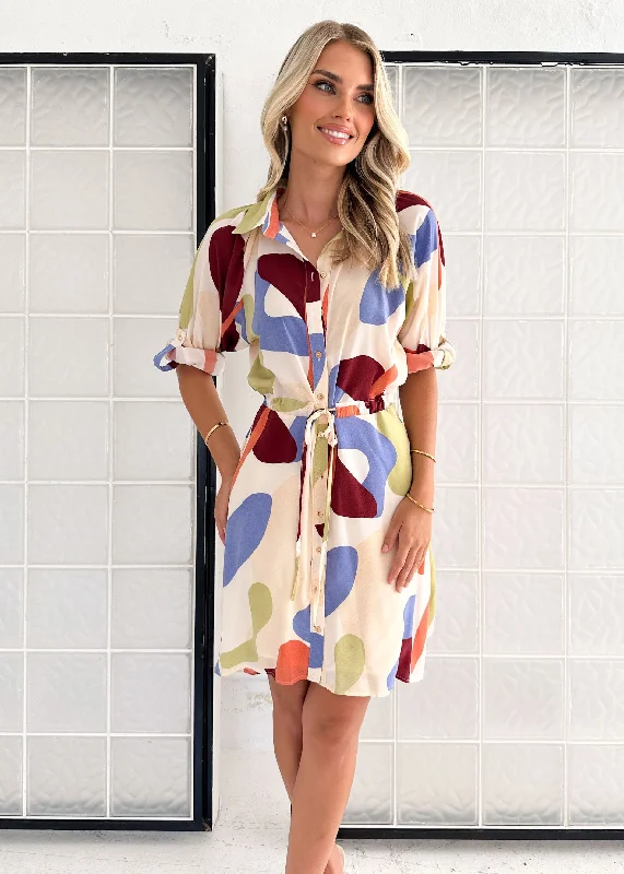 Emmorlo Dress - Acai Abstract