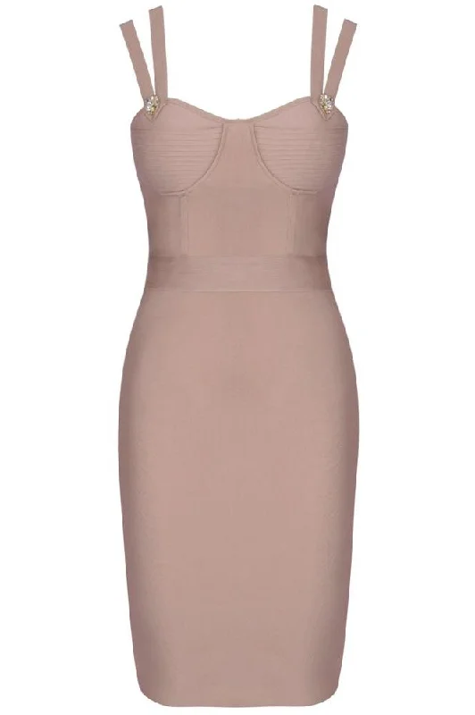 Kate Bandage Dress - Nude