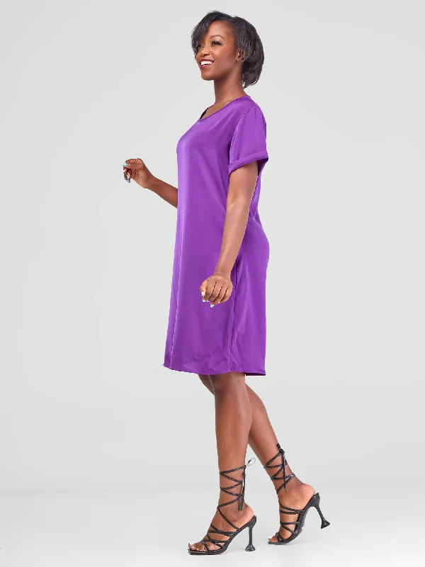 Lizola Cebbie Shift Dress - Purple