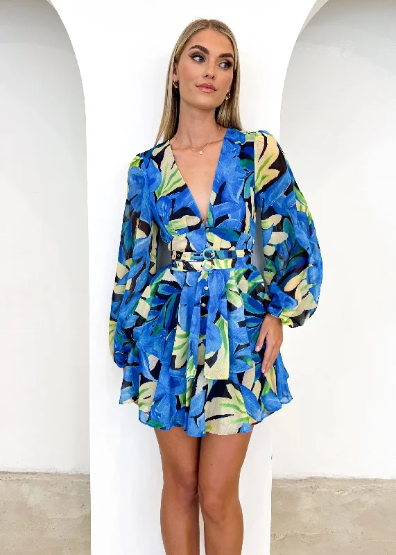 Mcleary Dress - Blue Floral