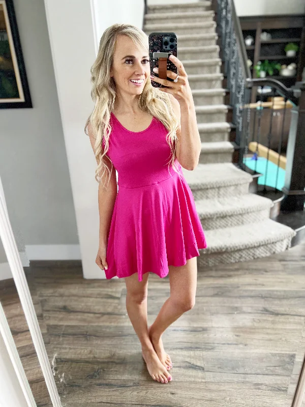 Think Pink Sleeveless Skort Dress