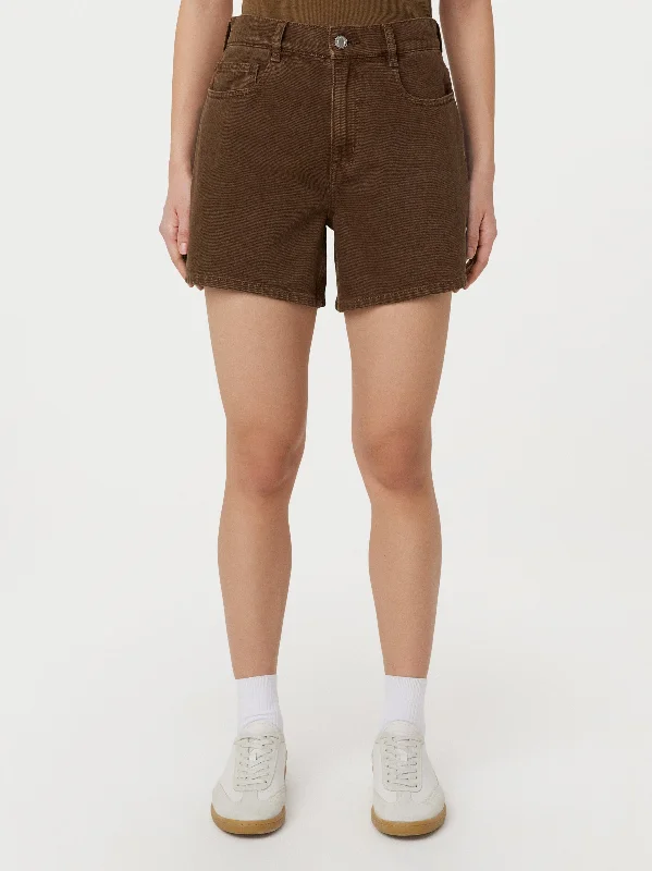 The Courtney Loose Denim Short in Sepia