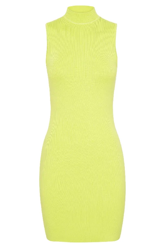 Delia Sleeveless Knit Mini Dress - Fresh Green