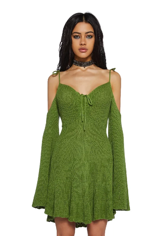 Enchanted Fairy Visit Mini Dress - Green