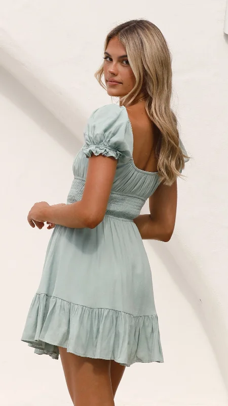 Kori Mini Dress - Sage