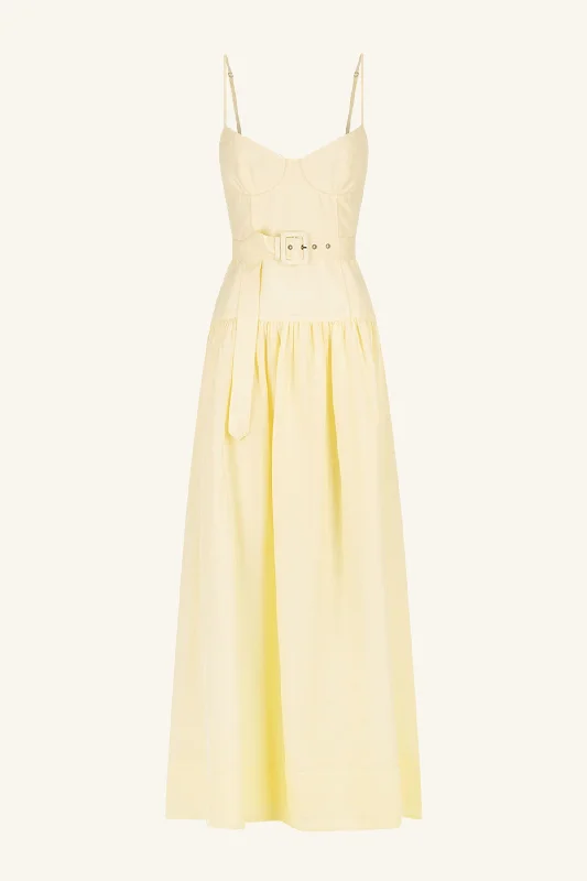 LIMON PANELLED BUSTIER MAXI DRESS