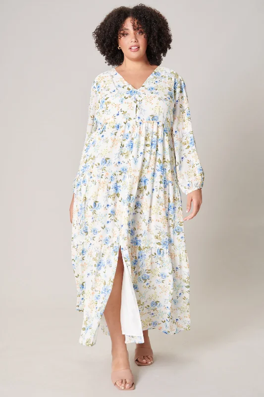 Luz Floral Mabel Maxi Tiered Dress Curve