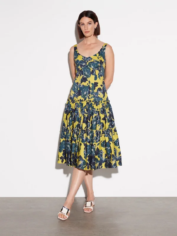 Moss & Spy - Catalina Sleeveless Dress - Navy Citrus