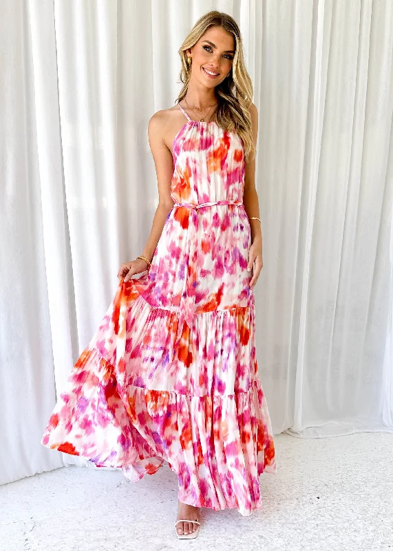 Oteme Maxi Dress - Pink Splash