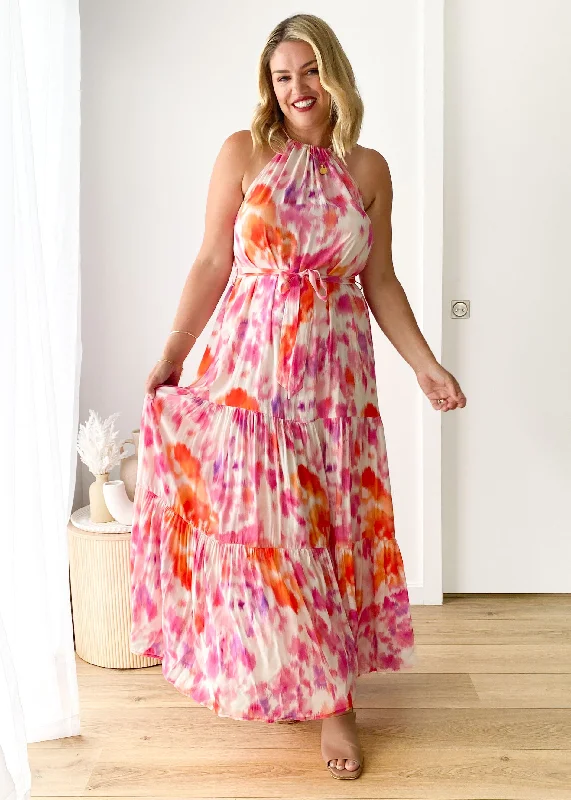 Oteme Maxi Dress - Pink Splash