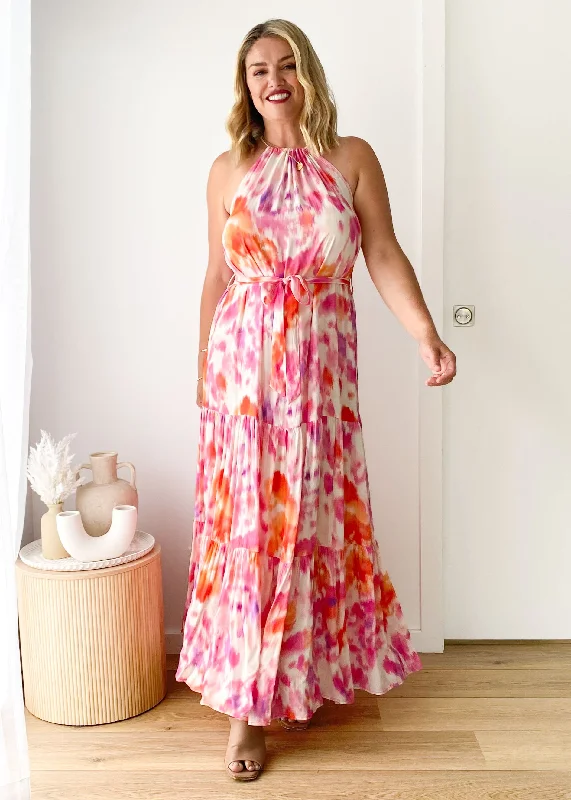 Oteme Maxi Dress - Pink Splash