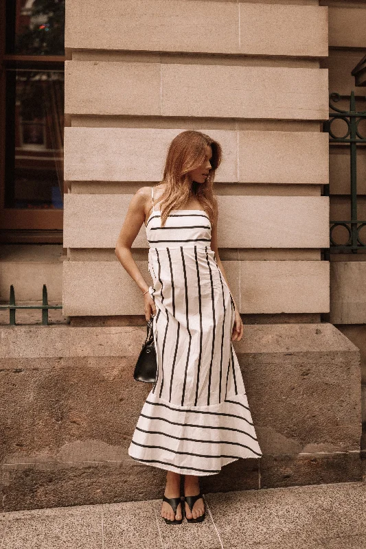 Shantelle Midi Dress - Cream Stripe