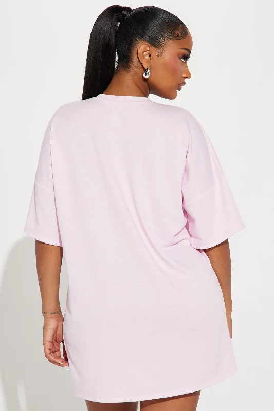 Spot The Illusion Mini Dress - Pink