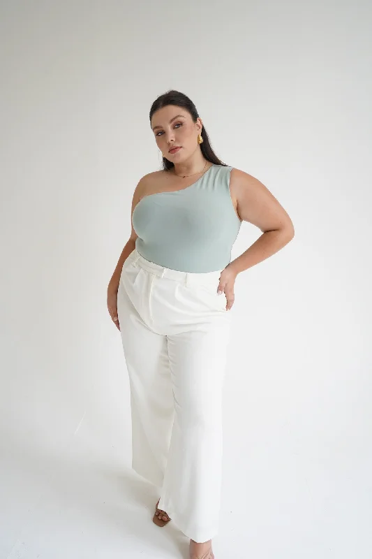 SULLIVAN ONE SHOULDER TOP SEAFOAM