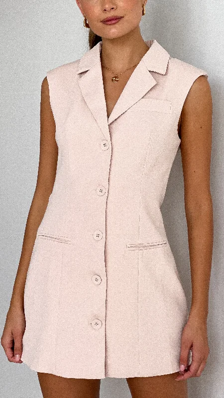 Tayli Blazer Dress - Blush