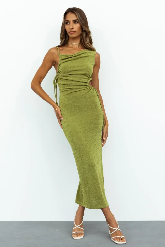 Turn The Lights Off Maxi Dress Green