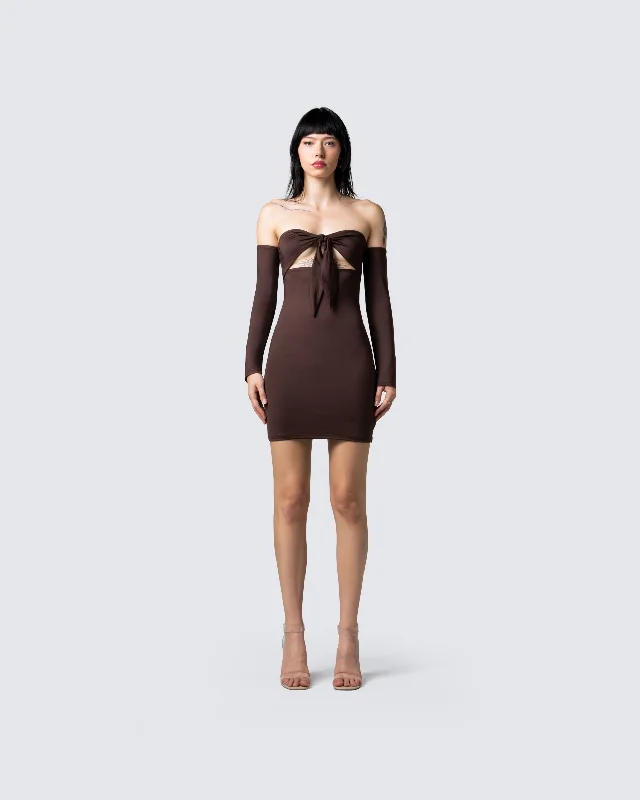 Emsley Brown Tie Mini Dress