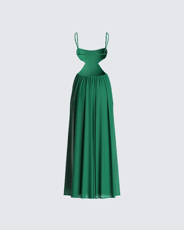 Freja Green Georgette Gown