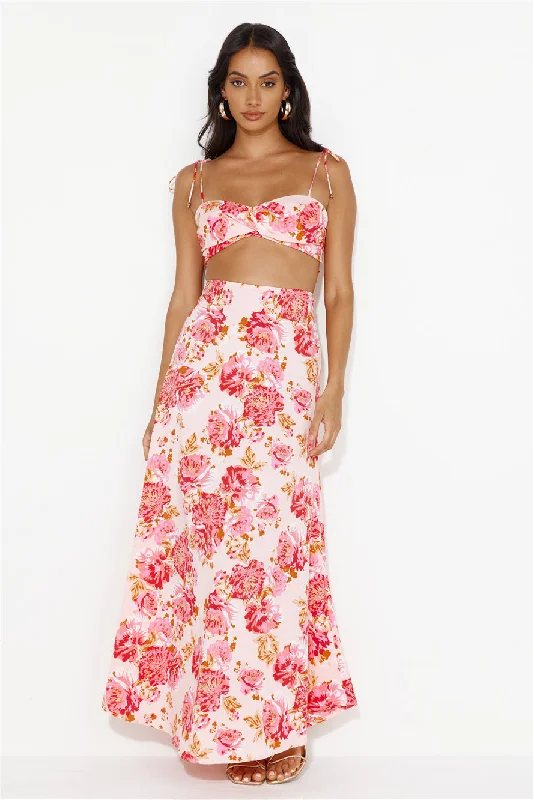 It's Your Night Maxi Skirt Pink