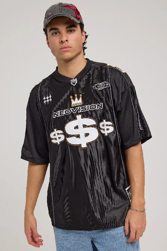 Neovision Money Talks V Neck Jersey Black