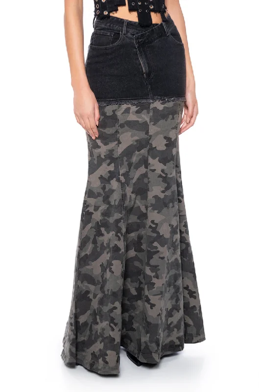 ON THE GO CAMO MAXI SKIRT