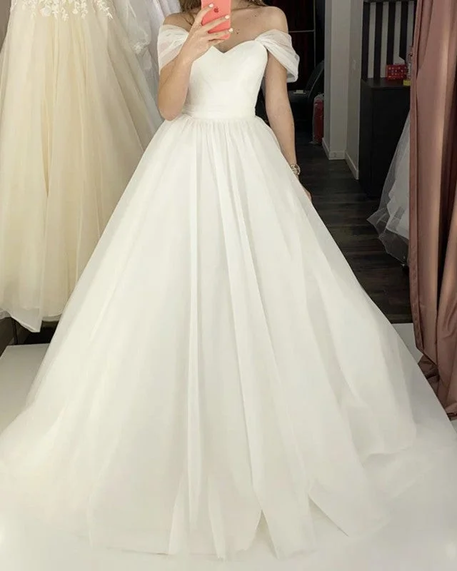 Romantic Wedding Dress Tulle Off The Shoulder