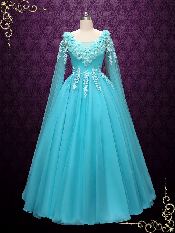 Turquoise Ball Gown Wedding Dress | Bracie