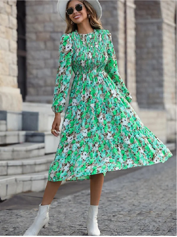 Women's Autumn Print Cake Dress Fashion Wear Dresses