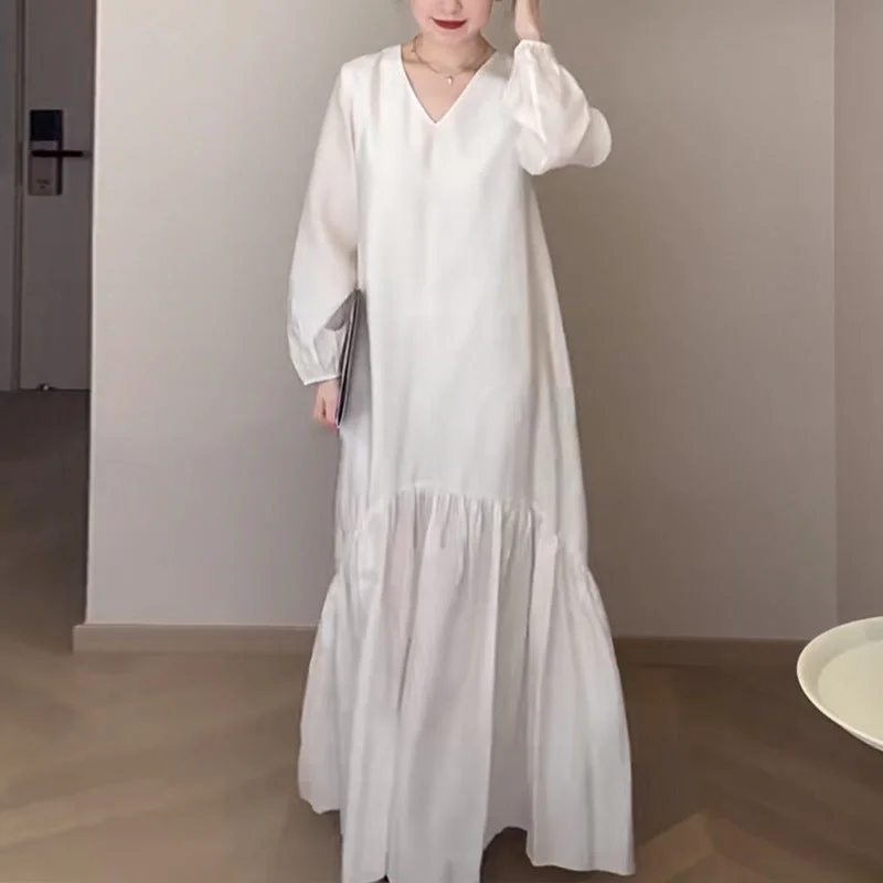 Women's Long-sleeved Dress Mid-length French Style Temperament Dresses