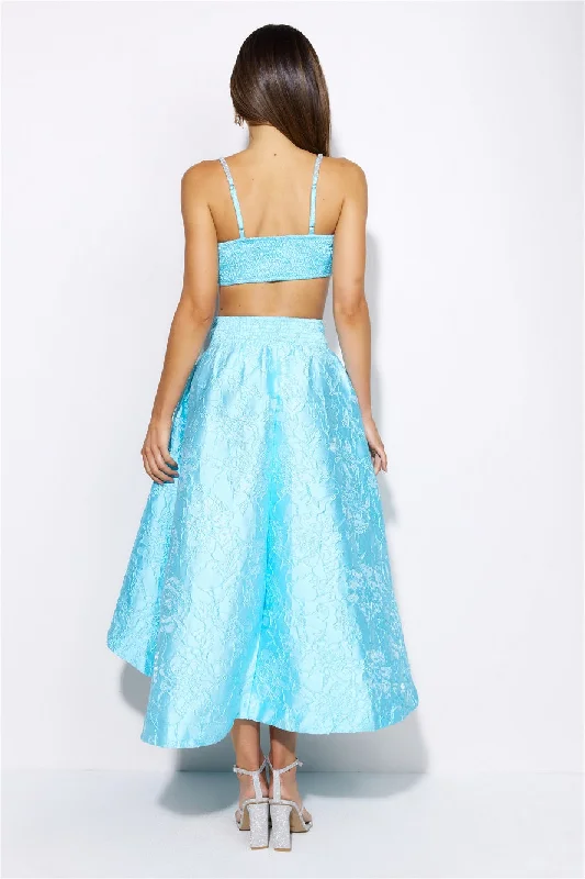 Your Star Sign Midi Skirt Aqua