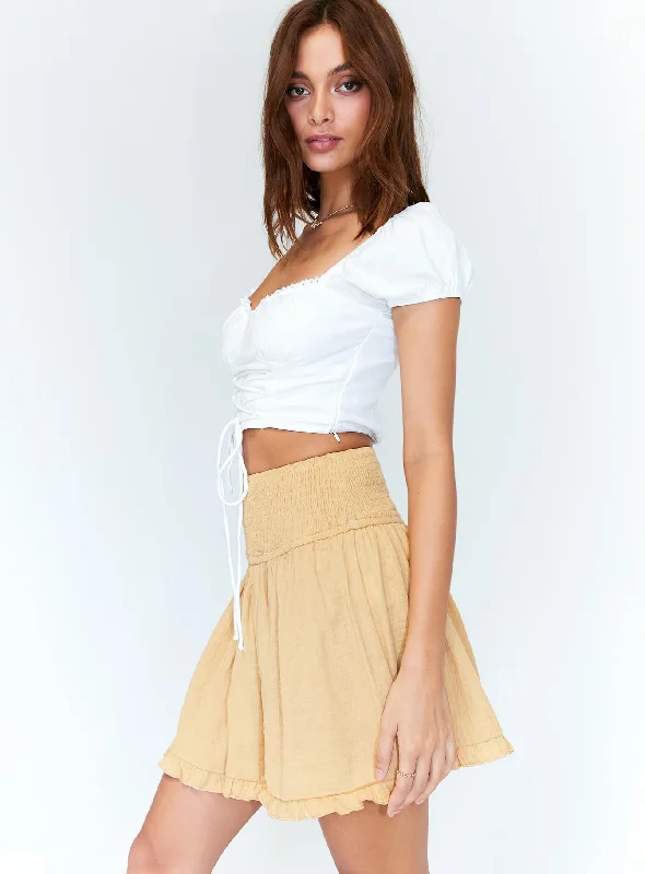 Adison Mini Skirt Yellow