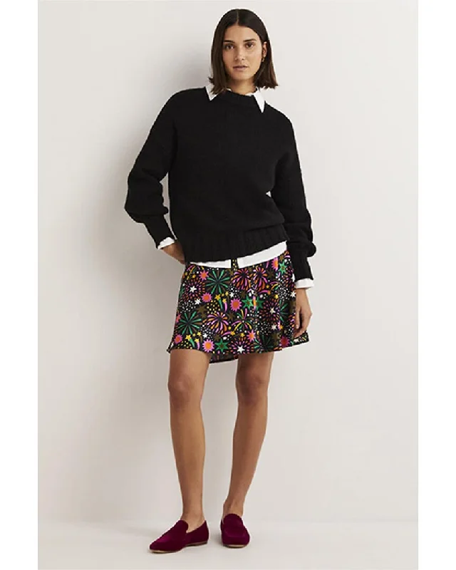 Boden Satin Bias-Cut Mini Skirt