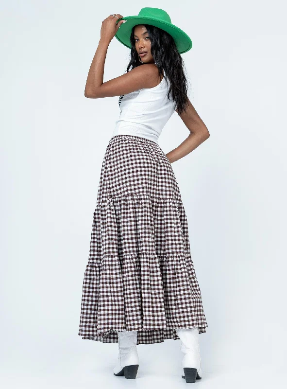 Hale Midi Skirt Brown