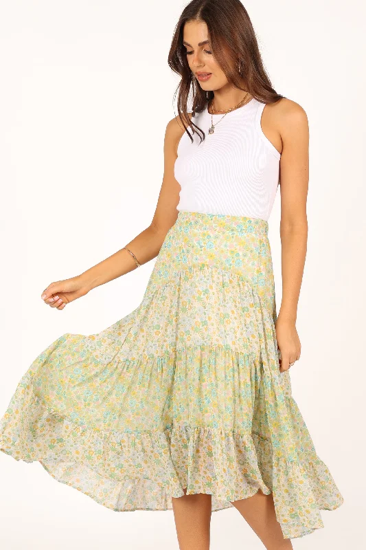 Webster Midi Skirt - Green