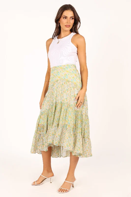 Webster Midi Skirt - Green